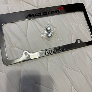New mclaren Atlanta plate  stainless frame